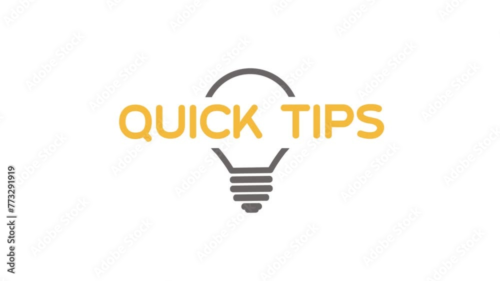 quick tips sign on white background quick tips sign on white background