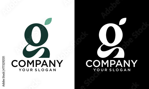 Nature Green Plant Logo Vector Design. Abstract emblem, designs concept, logos, logotype element for template.