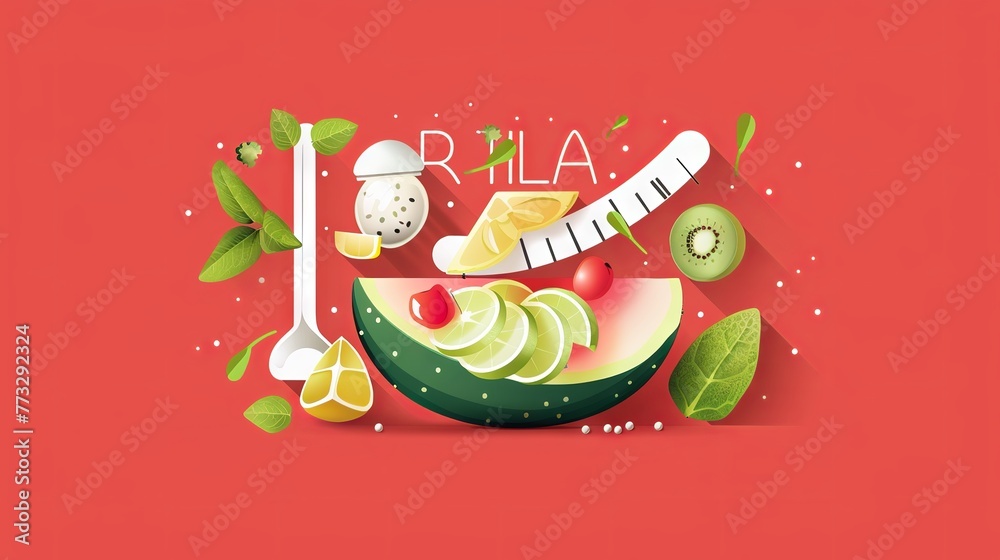 Fototapeta premium Diet logo design