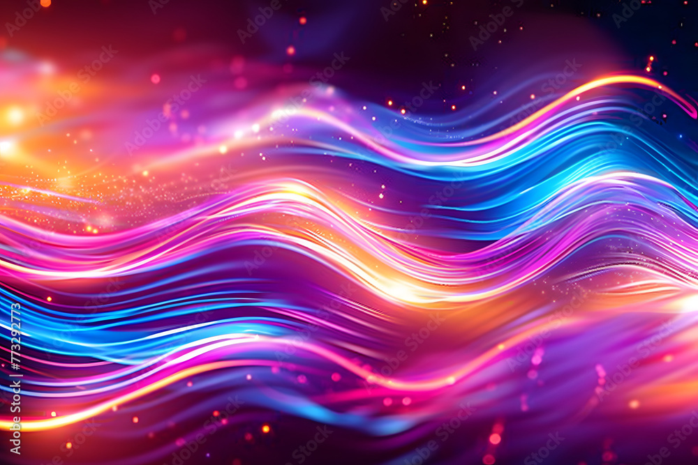 Abstract neon lights wave background. Abstract neon lights wave background.
