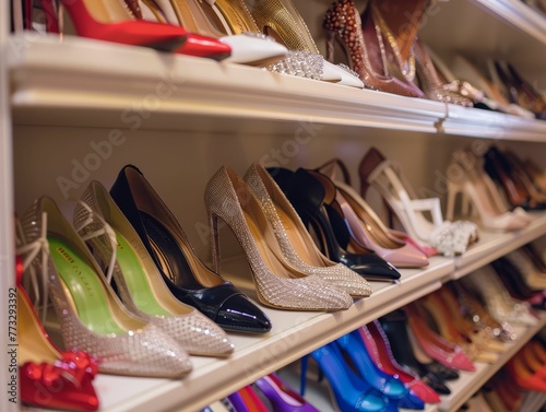 Designer shoe closet, heels high, fashions foundation