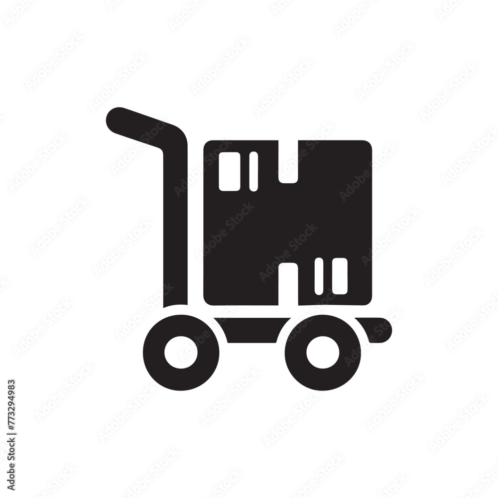 Hand truck icon vector Hand truck icon vector