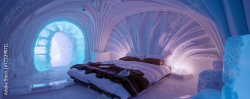 Ice hotel stay, frozen finesse, chilly chic photo