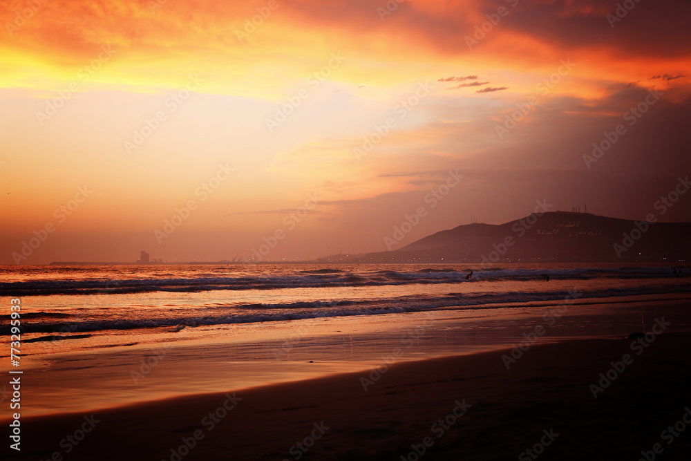 Epic Sunset on Agadir beach