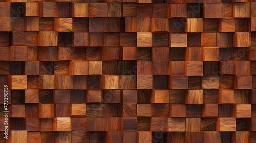 wood cubic pattern, repetitive background photo
