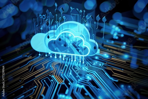 Cloud technology computing concept background, data