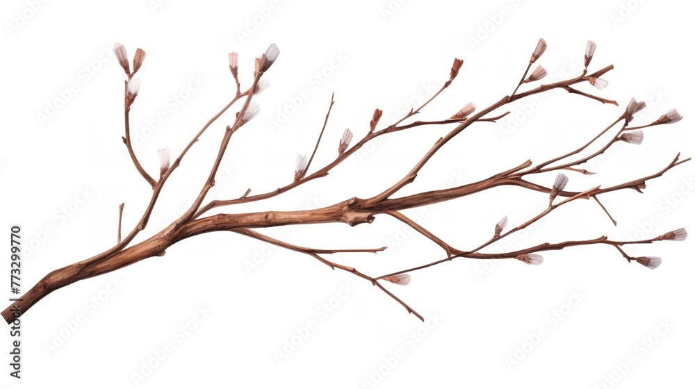 Watercolor Illustration: Willow Branches and Tree Reflection Watercolor Illustration: Willow Branches and Tree Reflection