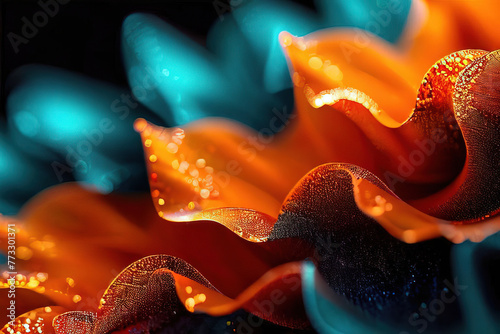 a picture of a colorful orange and blue flame