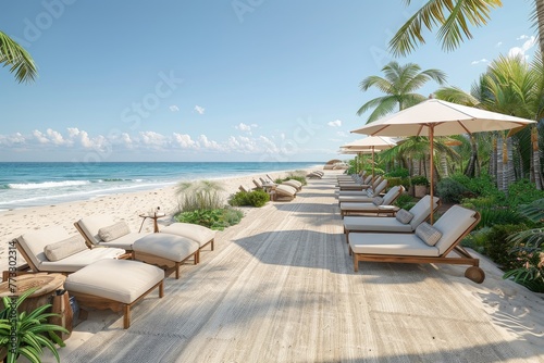 the beach club area full of bungalows made out of bamboos inspiration ideas © Ahmad