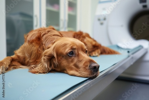 Dog MRI Scan in Modern Veterinary Clinic © Anna