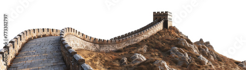 The Great wall China s unique isolated on white background