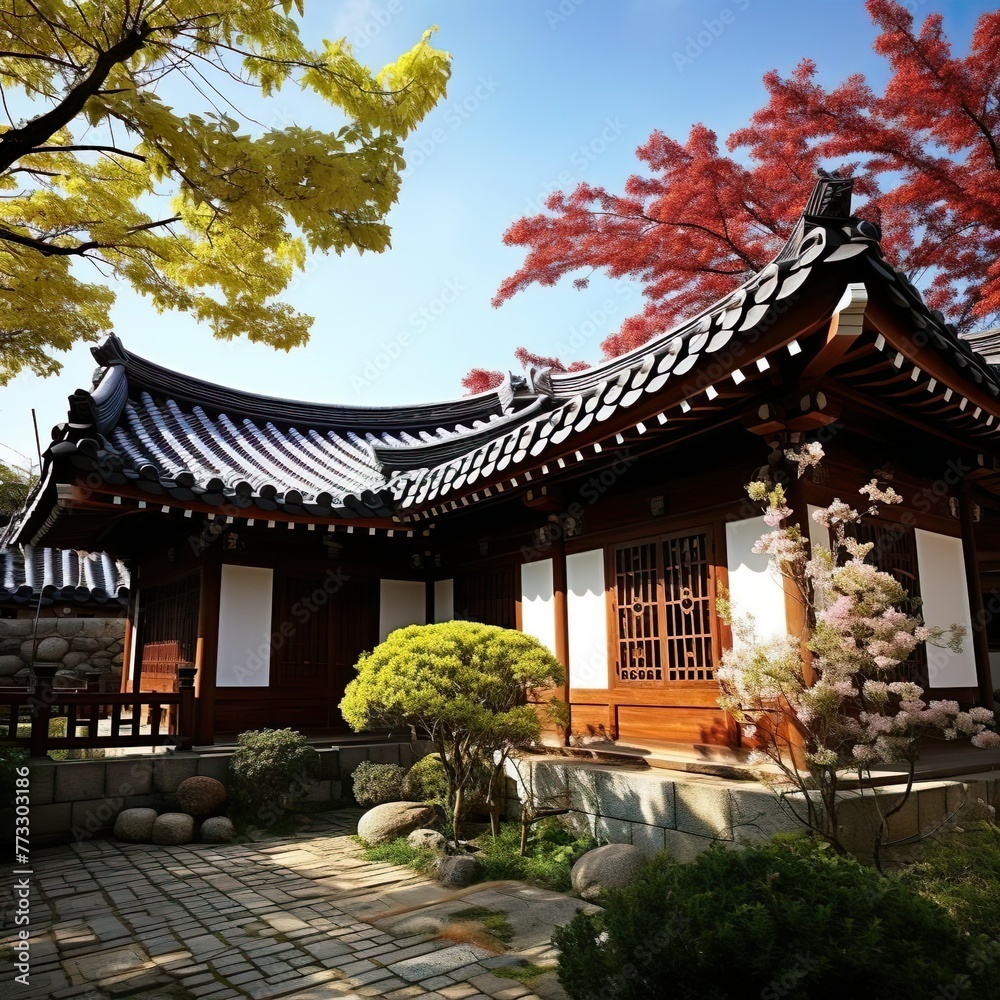 Naklejka premium Korean House