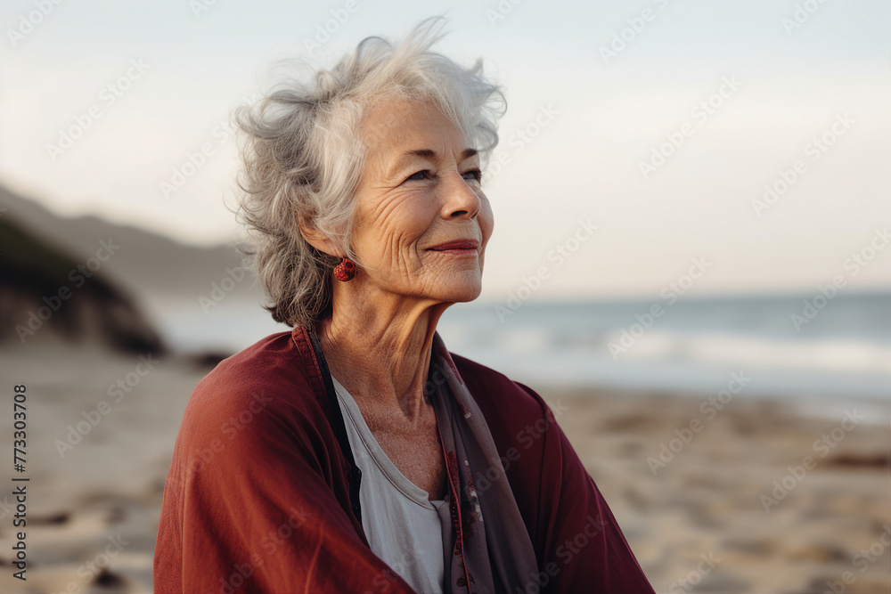 Different age people doing yoga nature park private club spirituality concept Generative AI