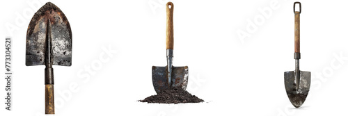 Garden Spade on Clear isolated on a transparent background 
