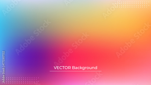 Abstract blurred gradient mesh background in bright rainbow colors. Colorful smooth banner template. Easy editable soft colored vector illustration in EPS10 without transparency.
