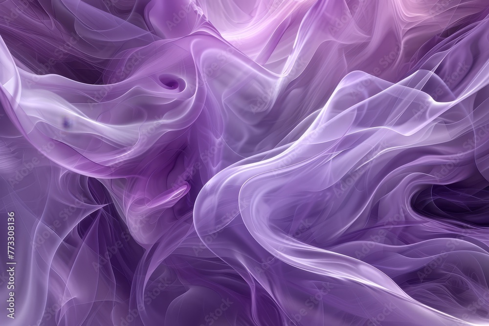 A black background bears a computed image of intertwined purple and white swirls and waves, encircled by a white dot in its center A black background bears a computed image of intertwined purple and white swirls and waves, encircled by a white dot in its center