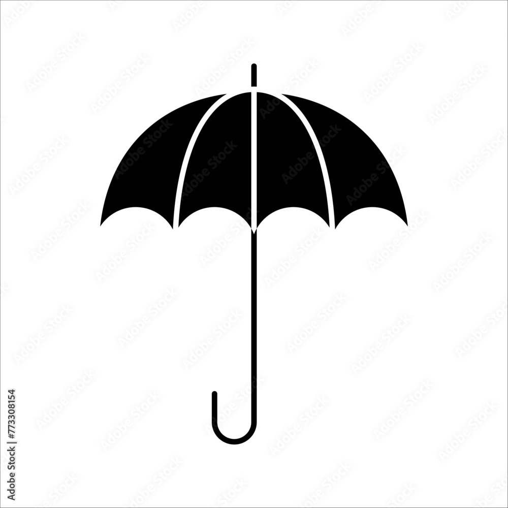 Umbrella icon graphic design, on white background.