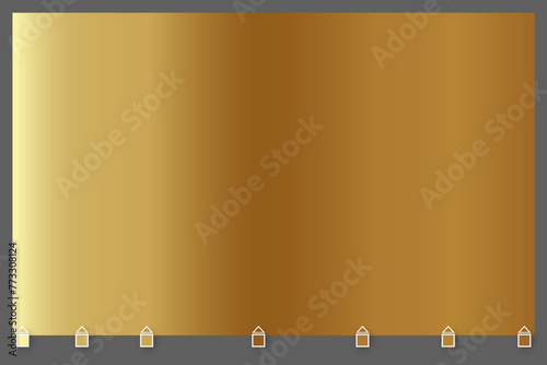 Design for wallpaper, background, wrapping, fabric. Light, realistic, elegant, shiny, metallic and gold gradient vector illustration. Shiny golden metallic foil gradient set. Social media wallpaper.
