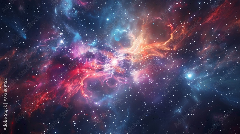 Fototapeta premium Vibrant Space Filled With Countless Stars