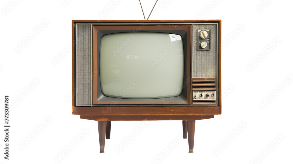 Television PNG: Home Entertainment Icon Isolated on White | Transparent Background | Hand Edited Generative AI