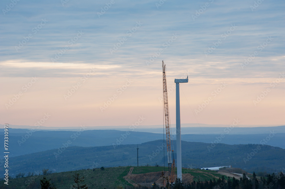 wind turbines and the environment of a beautiful sunny day wind turbines and the environment of a beautiful sunny day