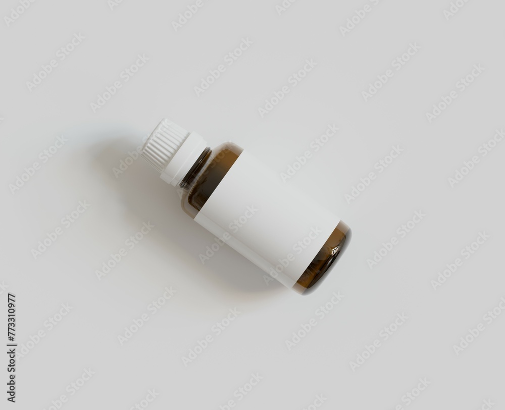 Dropper Bottle Mock-Up - Blank Label on white or bright background Dropper Bottle Mock-Up - Blank Label on white or bright background