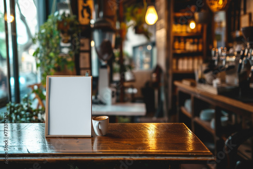 Blank frame mockups in front of a coffee shop 