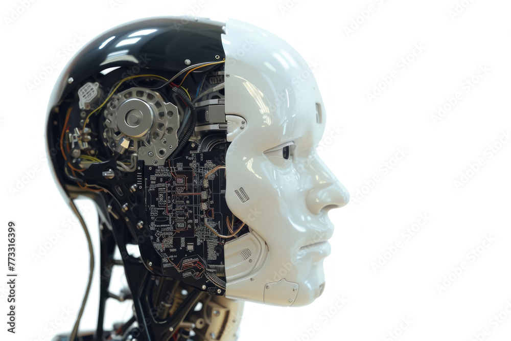 Artificial intelligence and machine learning , isolated on a white background Artificial intelligence and machine learning , isolated on a white background