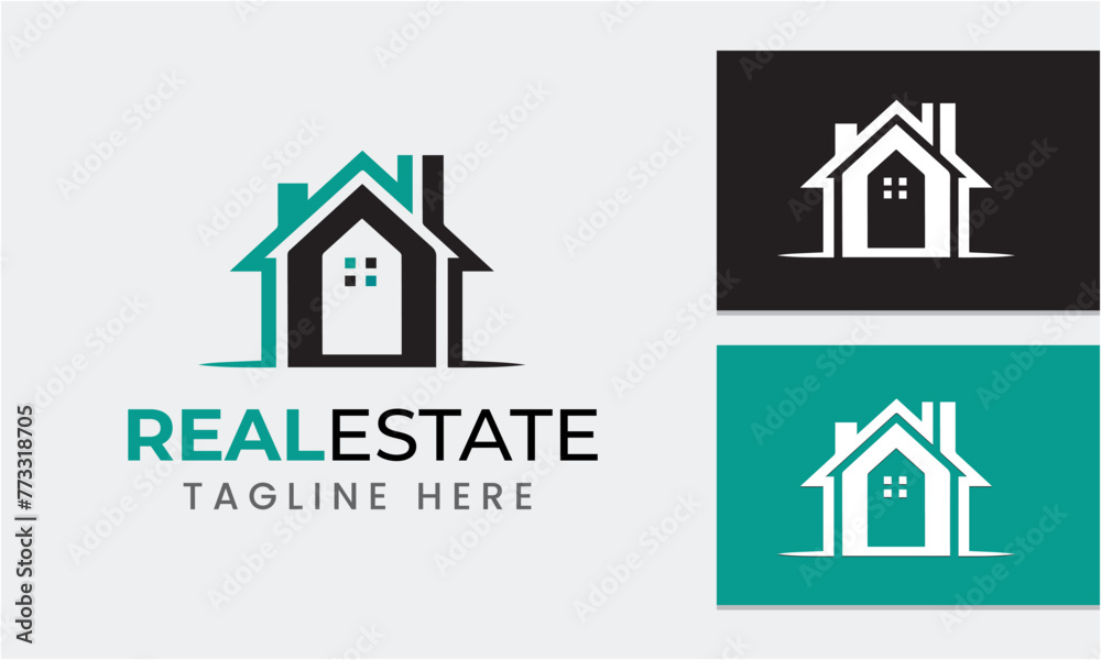 Professional real estate logo icon symbol modern minimalist unique sample idea template