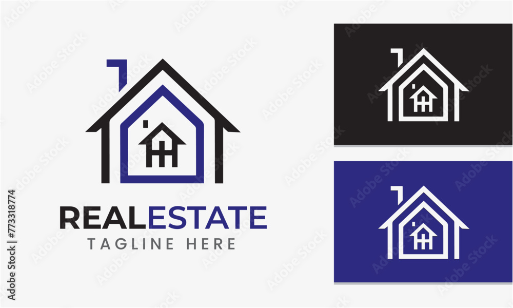 Professional real estate logo icon symbol modern minimalist unique sample idea template