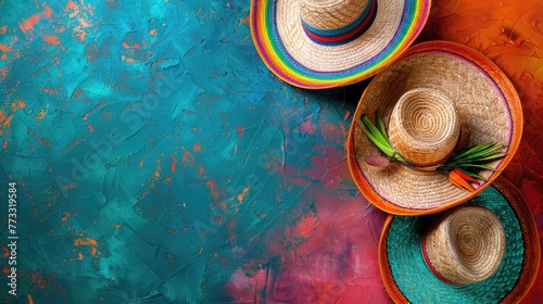 Happy cinco de mayo, a celebration of mexican culture, featuring cactus, tacos, and the vibrant spirit of mexico, honoring heritage and unity in fiesta. photo