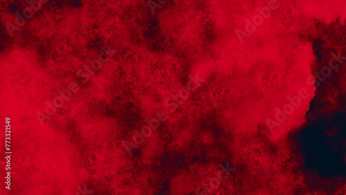 Red smoke or flame texture on a black background. Texture and abstract art, seamless red watercolor artist Mural wallpaper texture with stains,