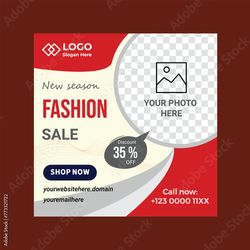 Digital business marketing sales banner for social media post template vector
