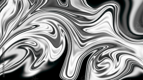 Abstract black and white liquid swirl background. Liquify Abstract Pattern With Black, White, Grey Graphics Color Art Form.