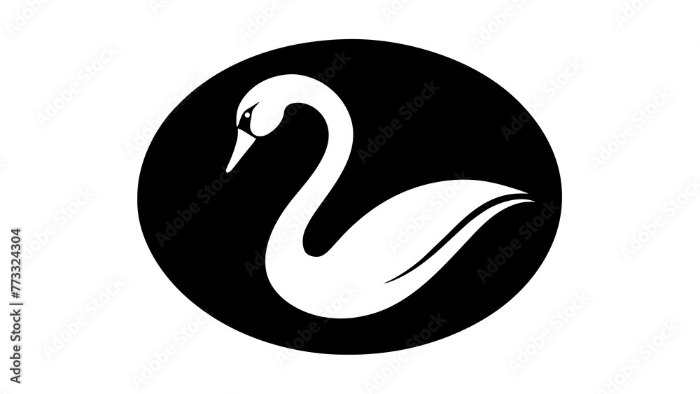 a-swan-icon-in-circle-logo vector illustration a-swan-icon-in-circle-logo vector illustration