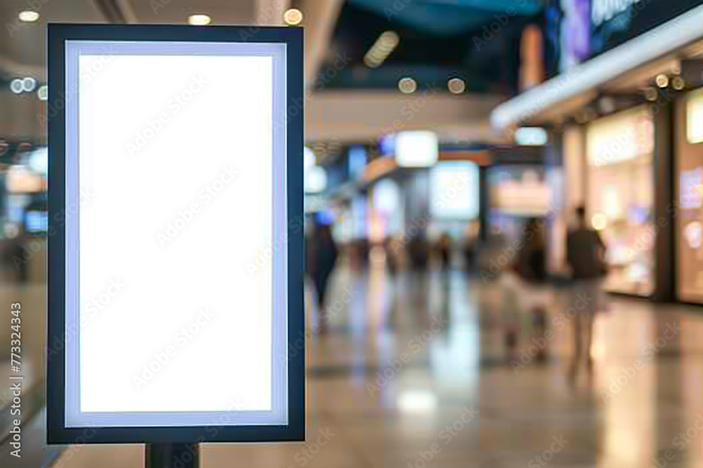 Mock up Blank sign display in mall Interior background Mock up Blank sign display in mall Interior background