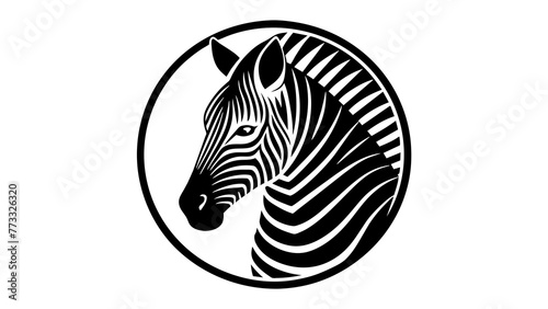 Photography a-picture-of--a-zebra-icon-in-circle-logo vector illustration