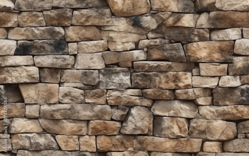 Obraz premium Flat Rustic Stone Texture Seamless Pattern