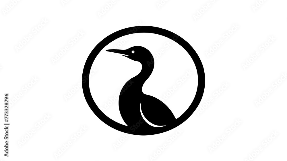 a-cormorant-icon-in-circle-log vector illustration a-cormorant-icon-in-circle-log vector illustration