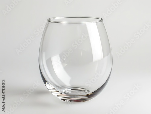Glass cup icon, white background, realistic, simple and clean appearance, glass texture, transparent blue color tone, soft lighting effect, perspective composition