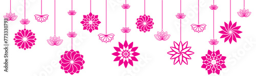 Vector illustration of dropping lotus for Vesak celebration background