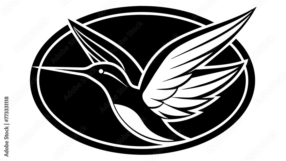 a-picture-of--a-hummingbird-icon-in-circle vector illustration a-picture-of--a-hummingbird-icon-in-circle vector illustration