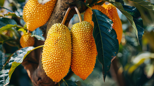 The jackfruit is the largest tree fruit, exotic plant 