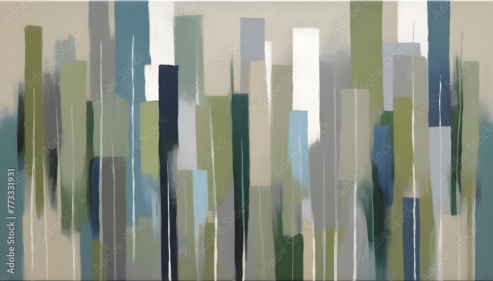 Abstract forest painting
