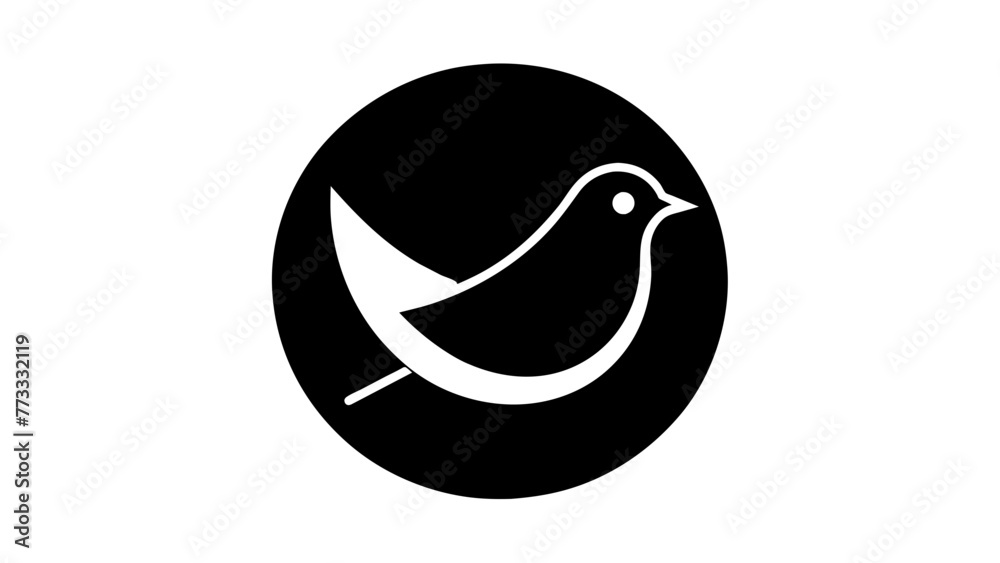 bluebird-icon-in-circle-logo vector illustration
