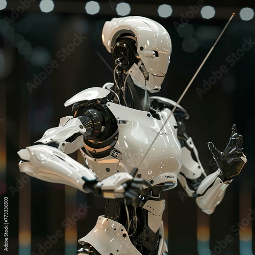 cyborg, robot, orchestra, conductor © Sergei