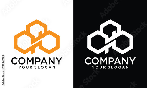 simple letter h beehive logo, honey product, brand identity