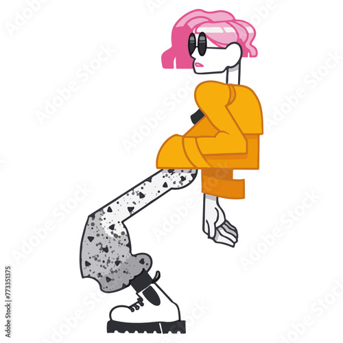 Cool_Girl_Pink_Hair_Illustration