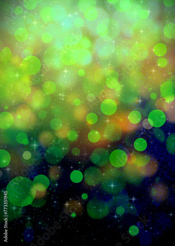 Green bokeh background for banner, poster, Party, Anniversary, greetings, and various design works
