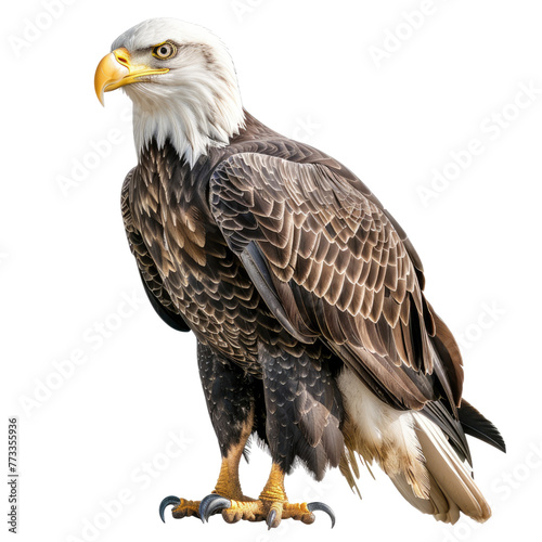 Bald eagle isolated on transparent background